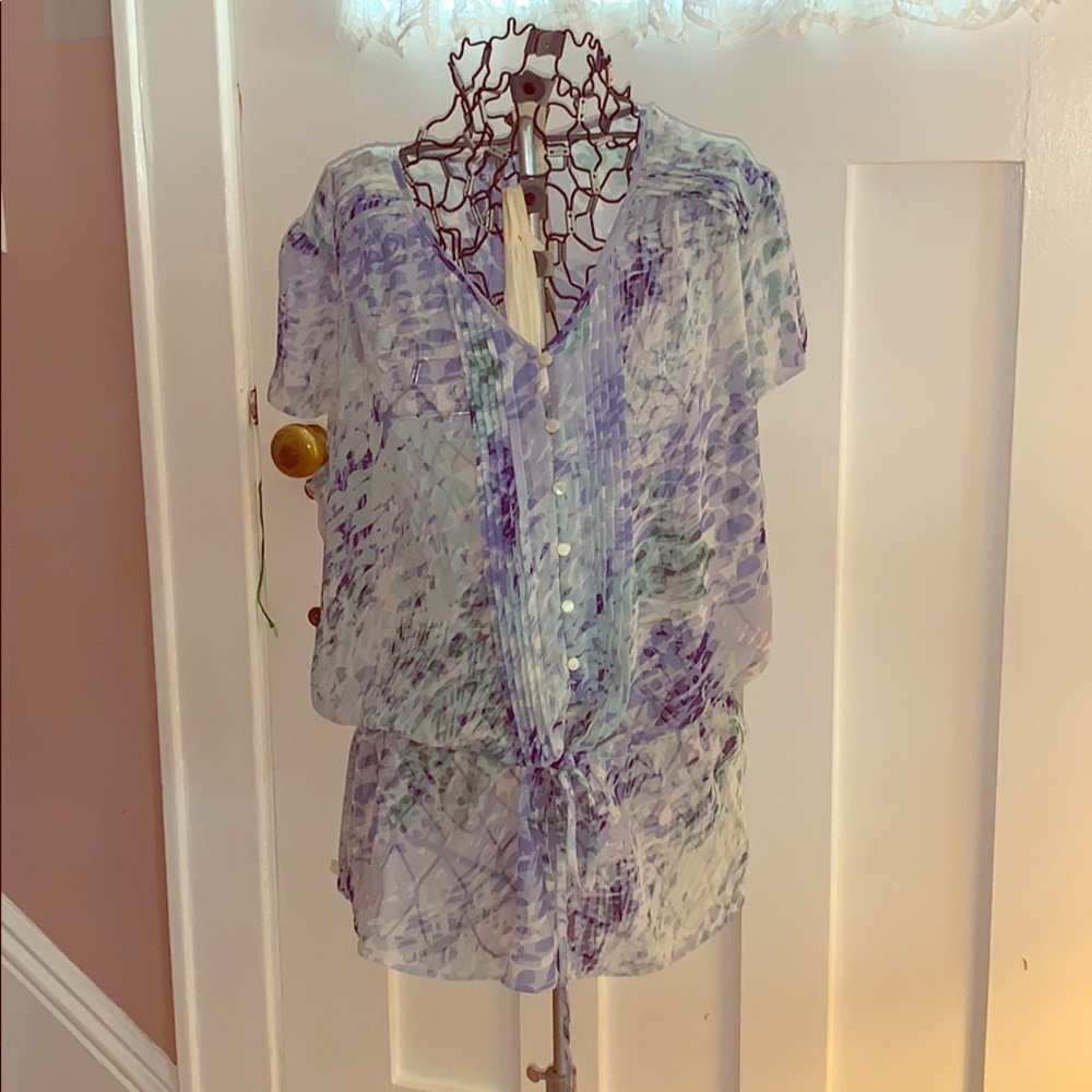 Banana republic blouse short sleeve light fabric